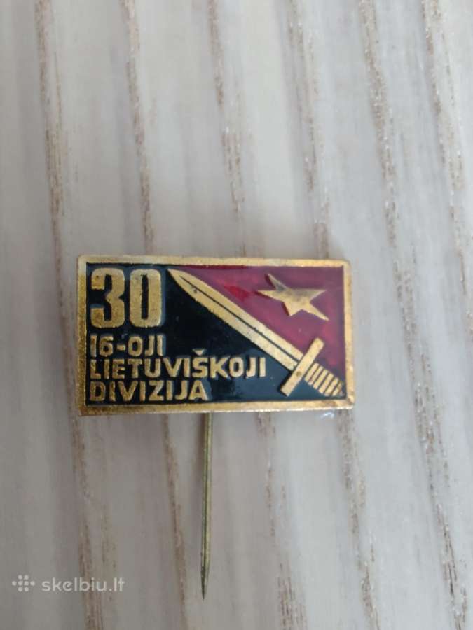 Ssrs 16 Lietuviškiosios divizijos 30 metų ženklas