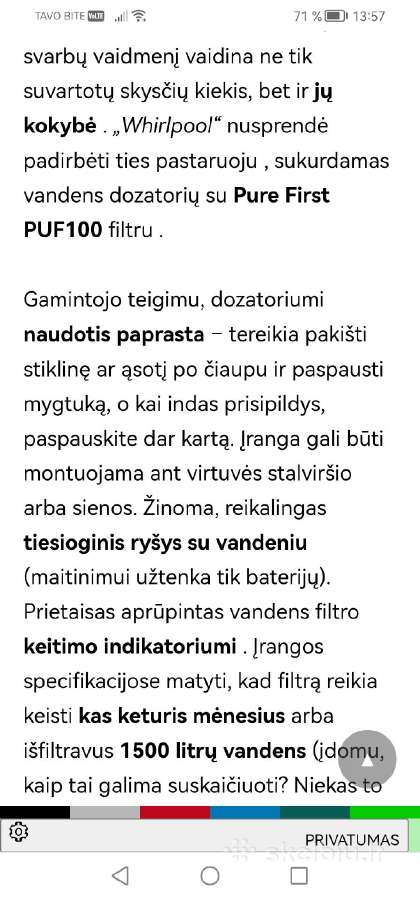 Vandens filtravimo sistema Wirlpool - nuotraukos Nr. 3