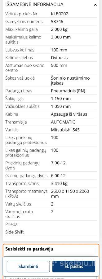Mitsubishi Fd20 Autokrautuvas - nuotraukos Nr. 5