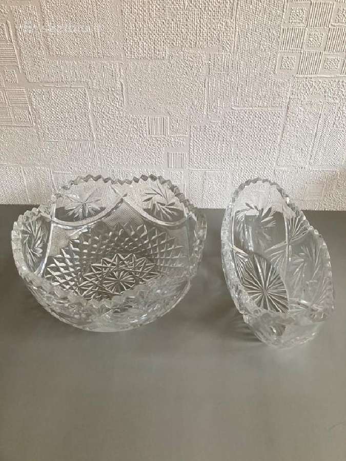 2 Vintažinė Krišolinė Salotine Saldainine - nuotraukos Nr. 4