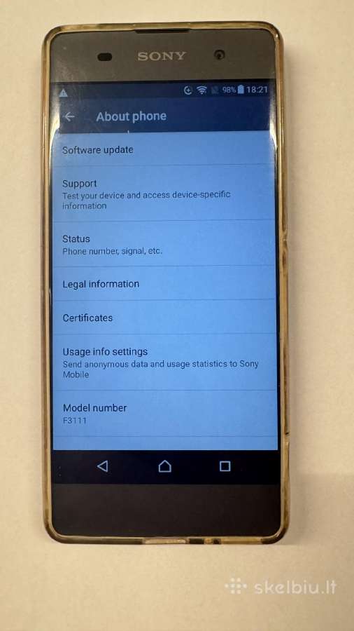 Mobilusis telefonas Sony Xperia F3111 su dėkliuku - nuotraukos Nr. 10