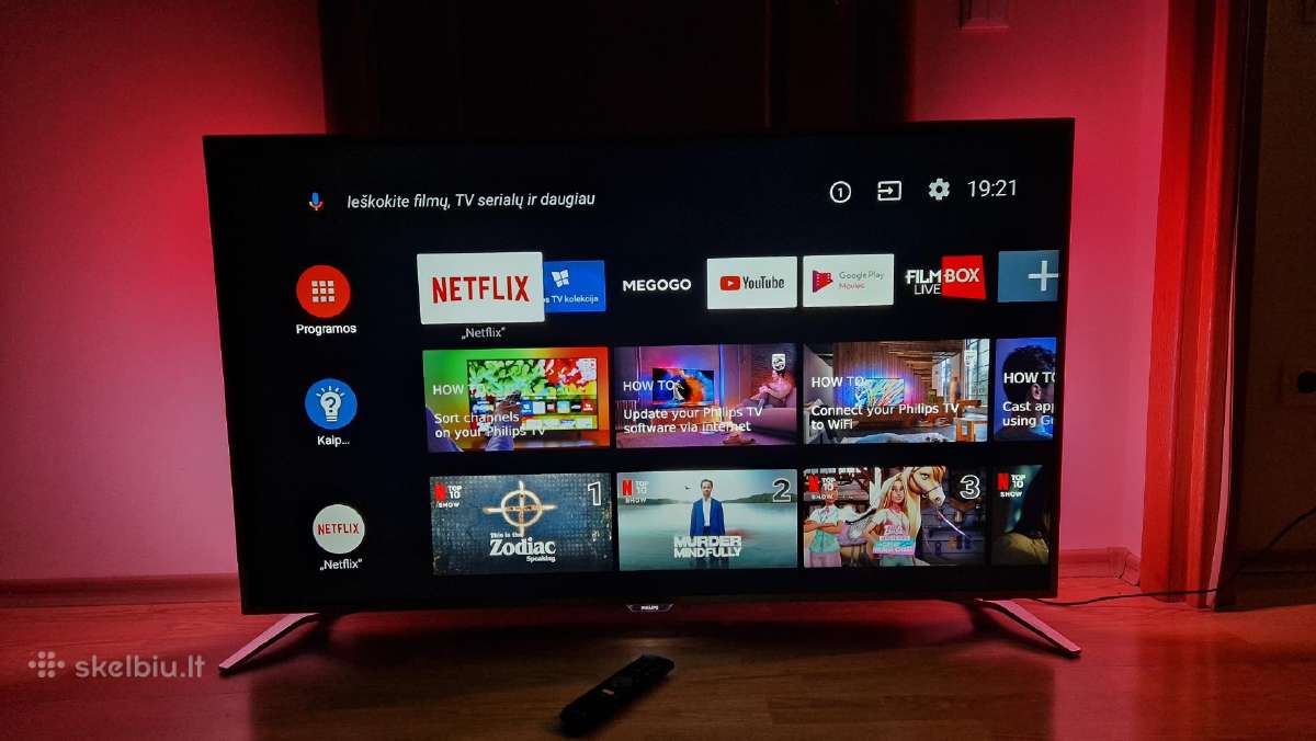 Philips smart 4k ambilight 55 inch TV 140cm - Skelbiu.lt