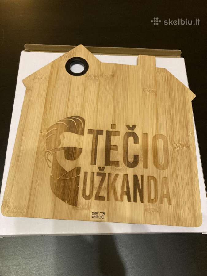 Bambukinė pjaustymo lentelė "Tėčio užkanda"