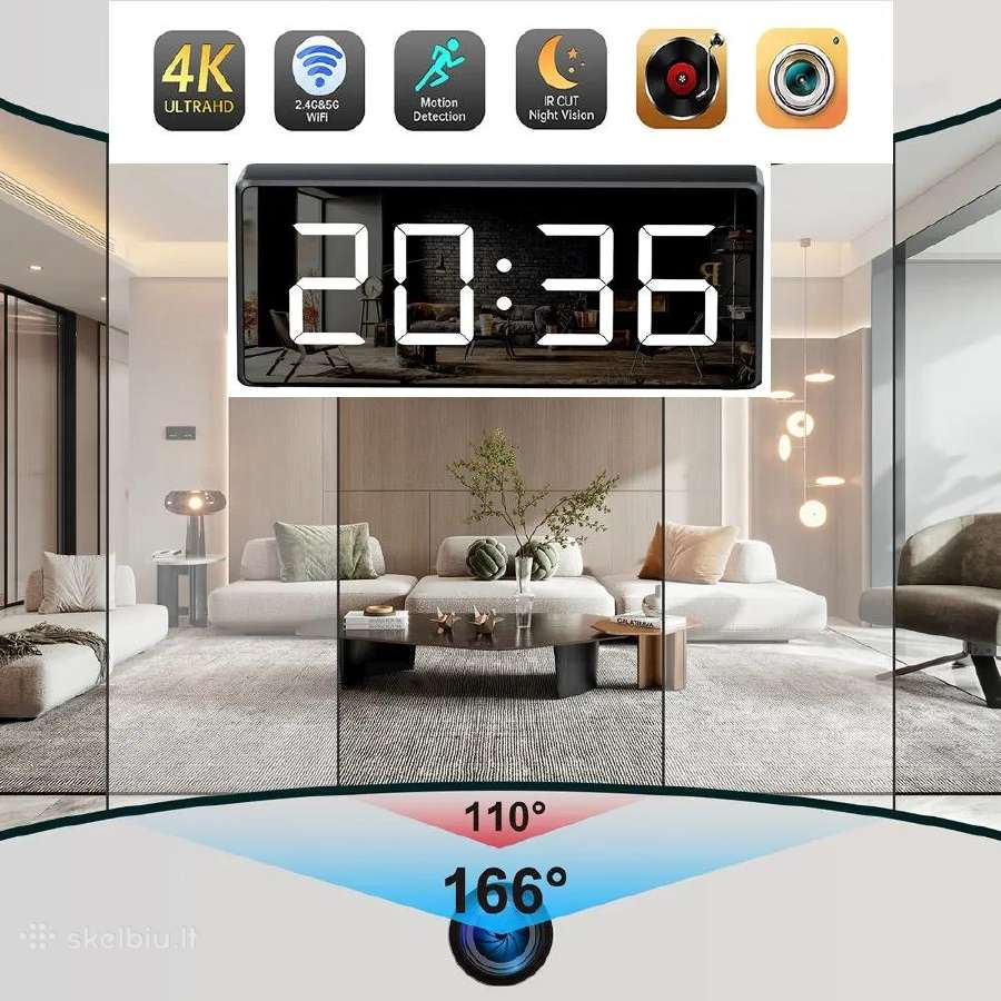 4k WiFi slapta kamera - laikrodis - nuotraukos Nr. 5
