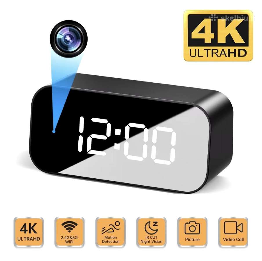 Laikrodis su paslėpta 4k WiFi kamera - nuotraukos Nr. 2