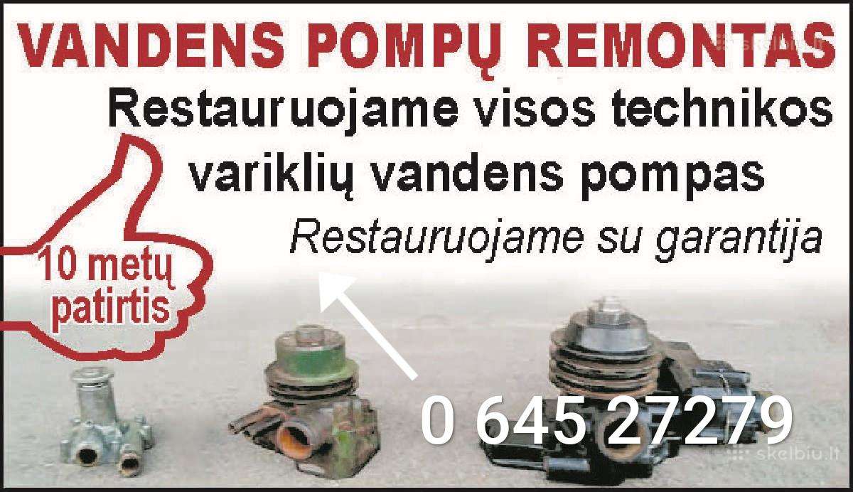 Vandens pompos remontas - nuotraukos Nr. 5