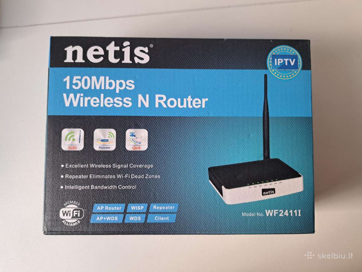 Netis modemas Dsl WiFi G/n150 + 4lan, Antena 5dbi - nuotraukos Nr. 3