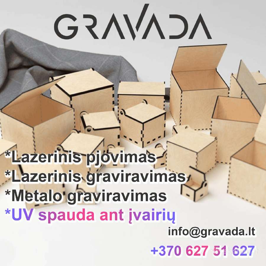 Graviravimas, Pjovimas lazeriu, Uv Spauda - nuotraukos Nr. 24