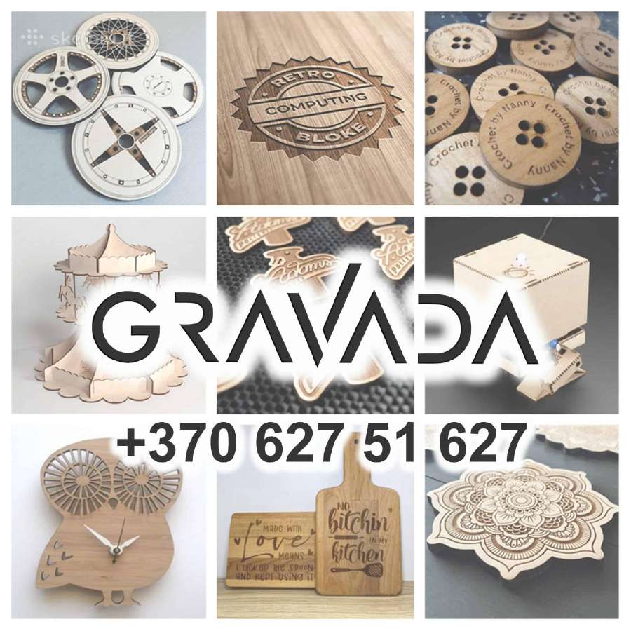 Graviravimas, Pjovimas lazeriu, Uv Spauda - nuotraukos Nr. 2