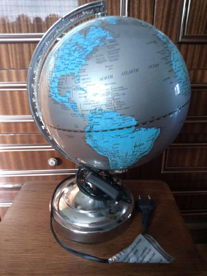 Mėlynas gaublys 20cm anglų kalba