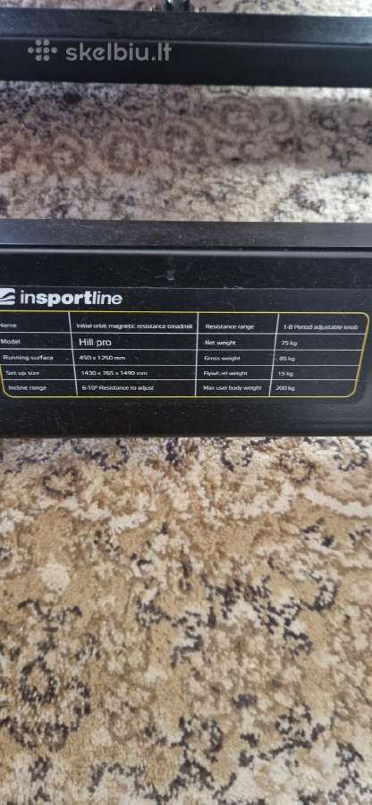 Mechaninis begimo/ejimo takelis insportline Hill P - nuotraukos Nr. 7