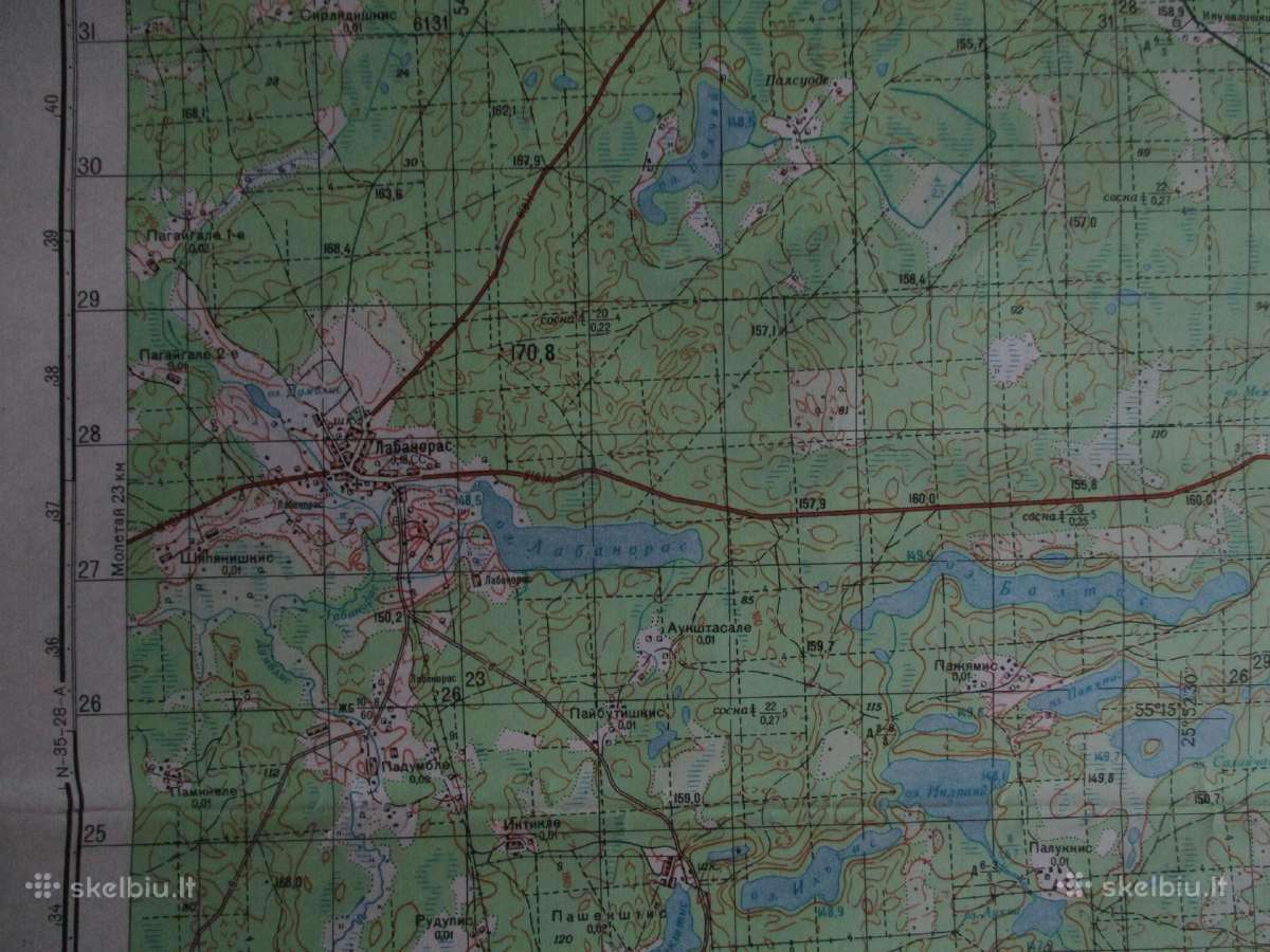 1983 metų Labanoro, Linkmenų, Kaltanėnų žemėlapiai