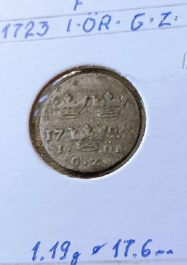 Švedija 1723 1 ore (sidabras) - nuotraukos Nr. 2