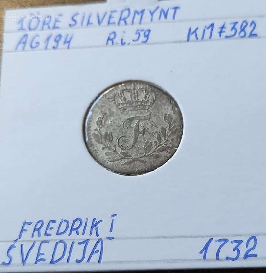 Švedija 1732 1 ore (sidabras)