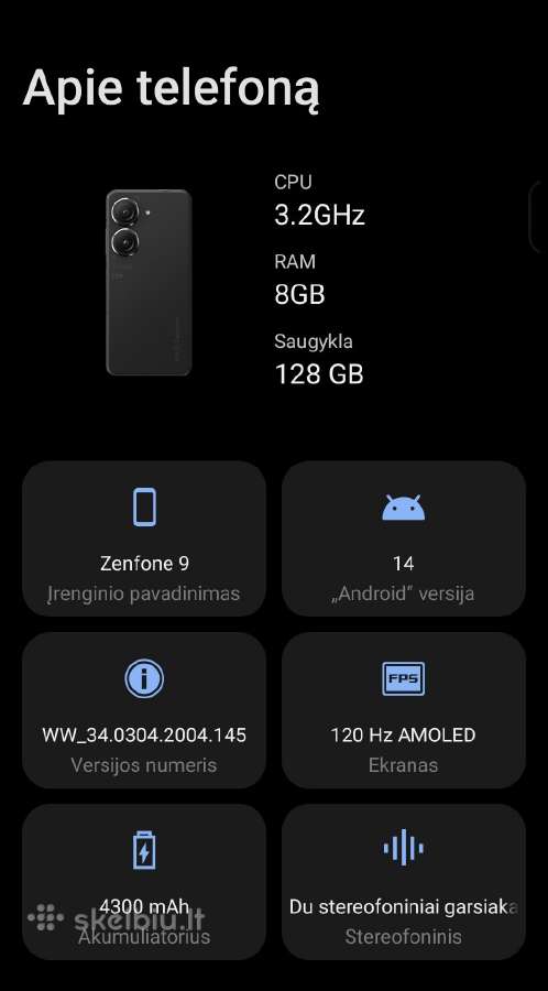 Telefonas Asus Zenfone 9 - nuotraukos Nr. 5
