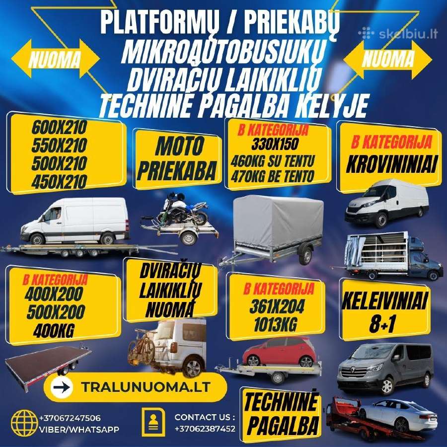 Platformu , traliuku ir priekabu Nuoma ! - nuotraukos Nr. 24