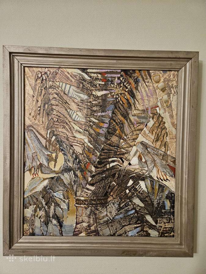S. Drebickaitė "Paparčiai" 40 x 40 aliejus, drobė.