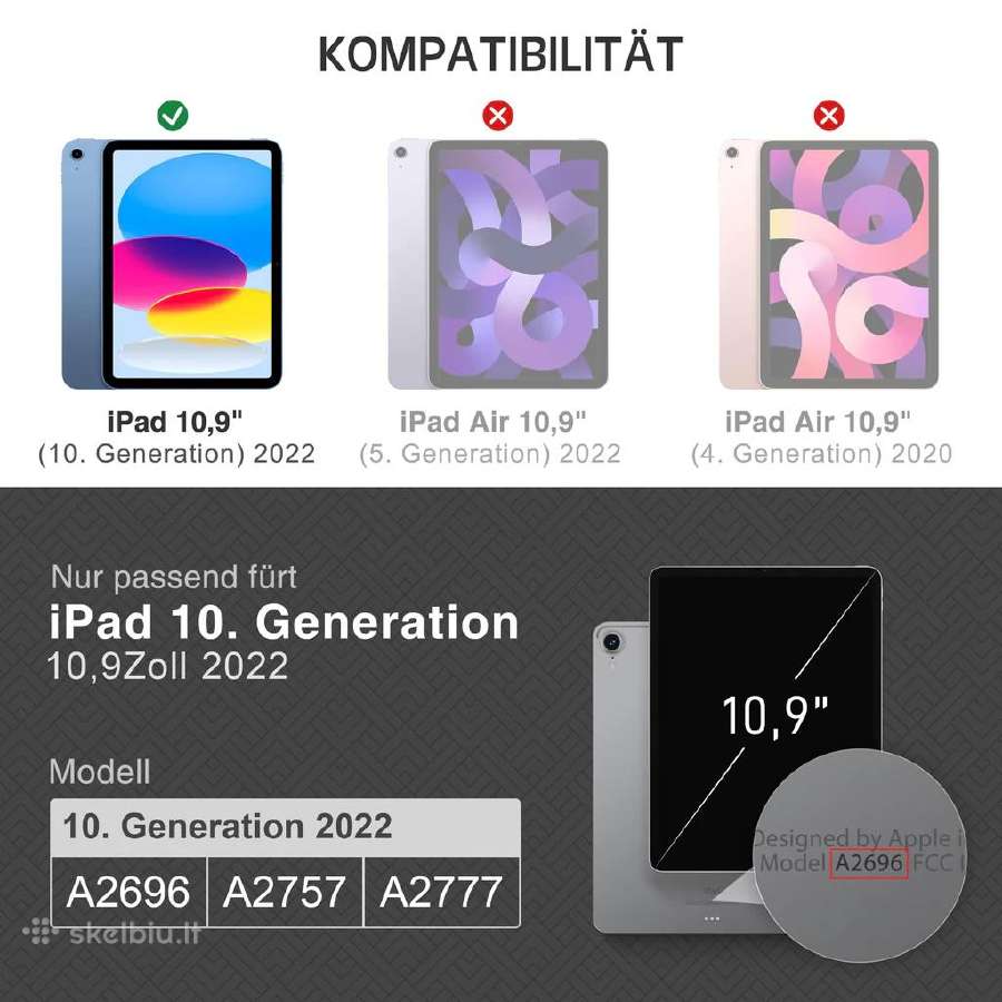 Kingblanc dėklas-stovas skirtas iPad su pieštuko l - nuotraukos Nr. 2