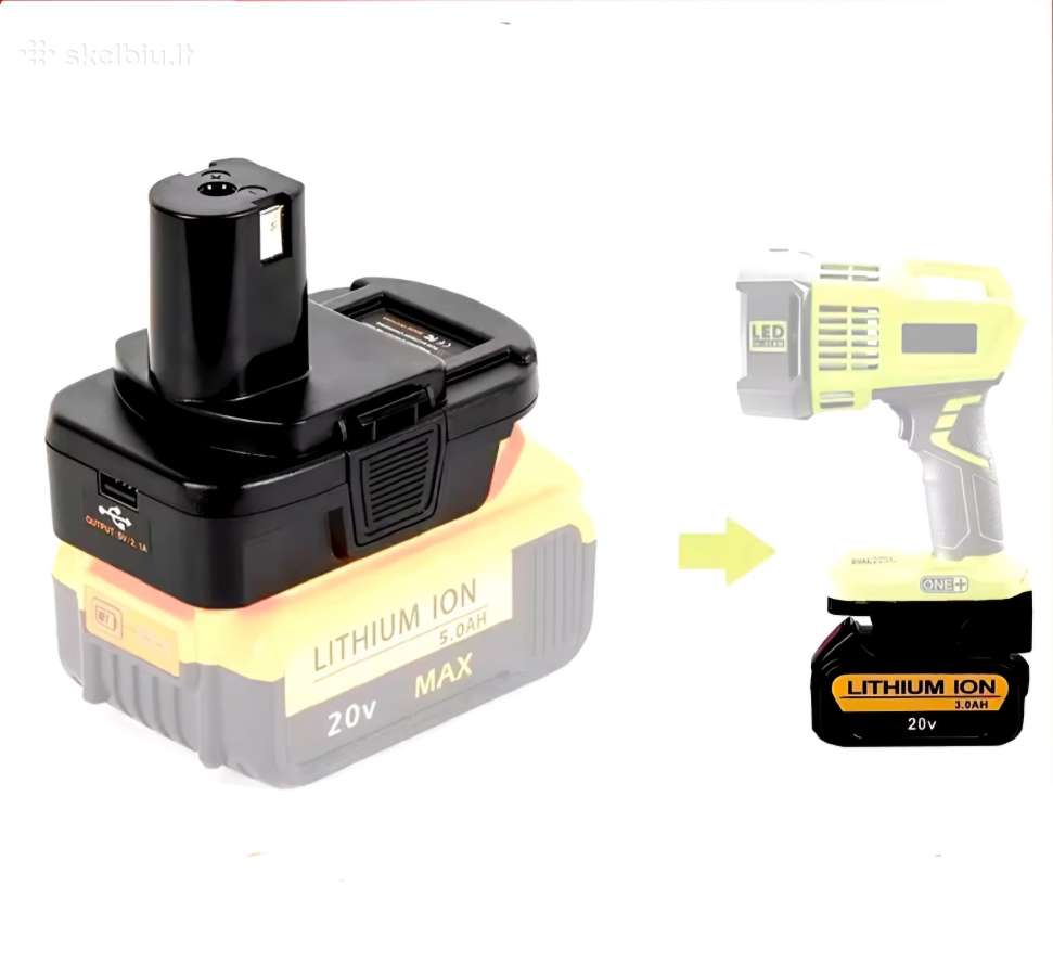 Makita Dewalt Milwauke Ryobi Parkside adapteriai - nuotraukos Nr. 18