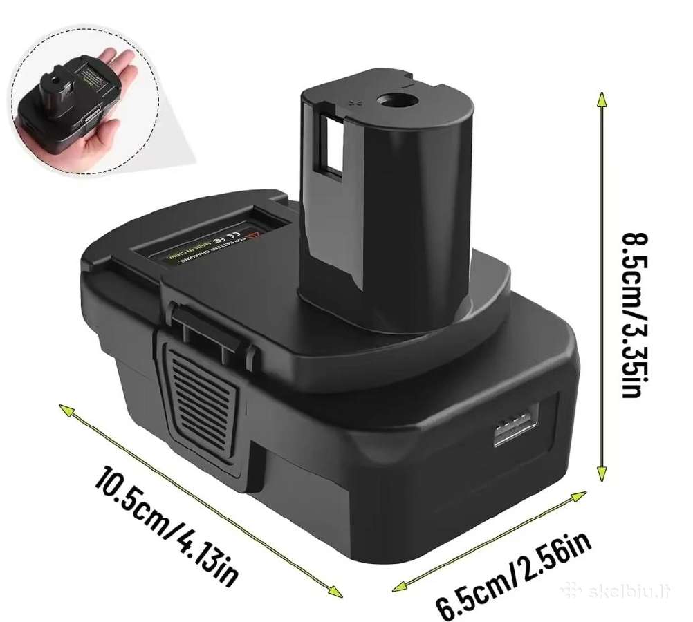 Makita Dewalt Milwauke Ryobi Parkside adapteriai - nuotraukos Nr. 17
