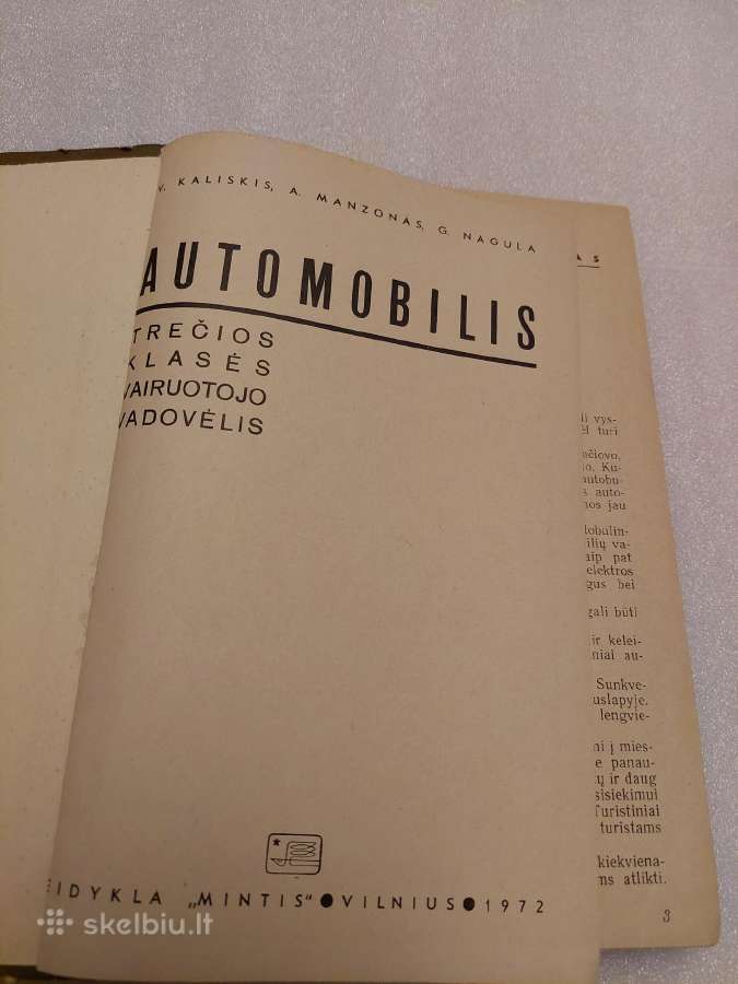 Automobilis. Trečios klasės vairuotojo vadovėlis - nuotraukos Nr. 2