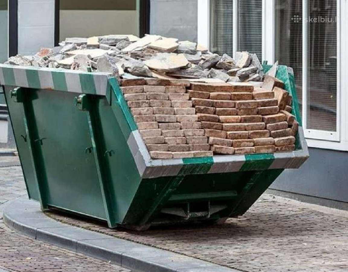 Statybinių atliekų ir šiukšlių, medienos išvežimas