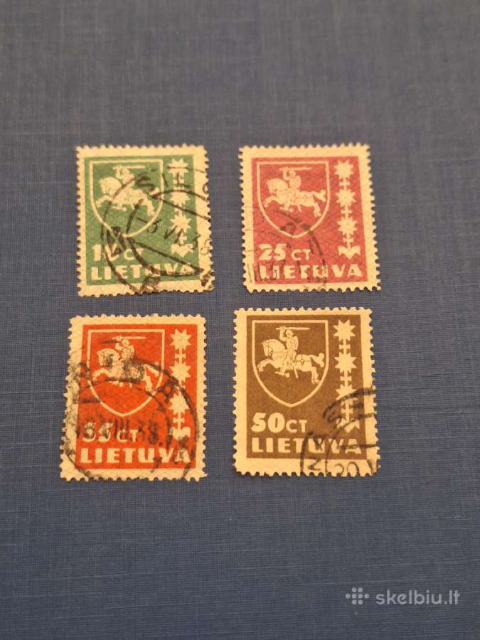 Lietuva 1937 m. Standartukai, anspauduoti