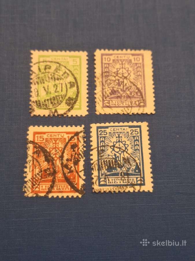 Lietuva 1923 m. Standartukai, antspauduoti