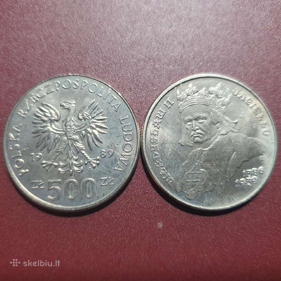 Lenkija 500 zlotų, 1989 Karalius Vladislovas II Jo