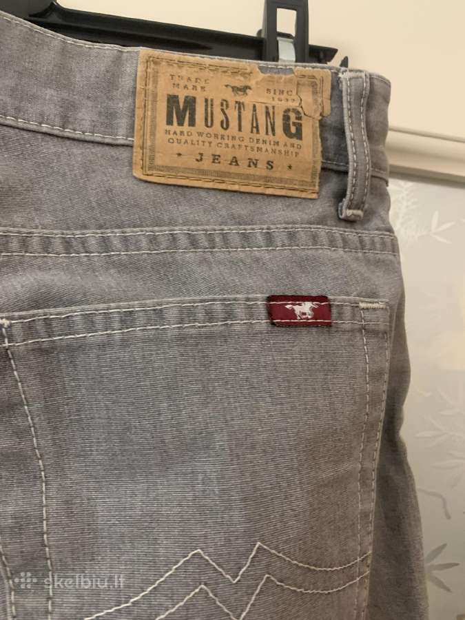 Pilki originalūs Mustang džinsai M 28/32 - nuotraukos Nr. 3