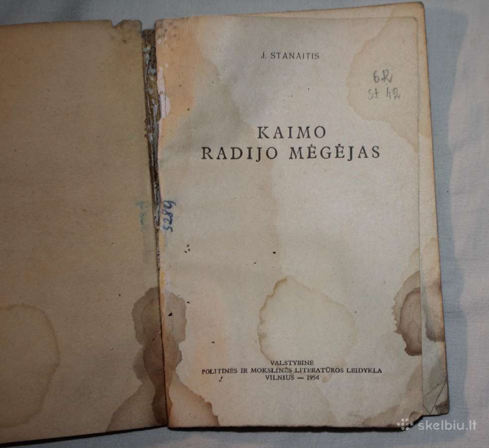 Kaimo radijo mėgėjas J. Stanaitis knyga 1954m. - nuotraukos Nr. 2