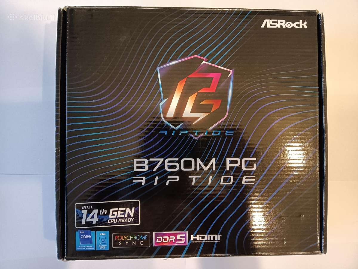 Asrock b760m pg riptide Ddr5 lga1700 - Skelbiu.lt