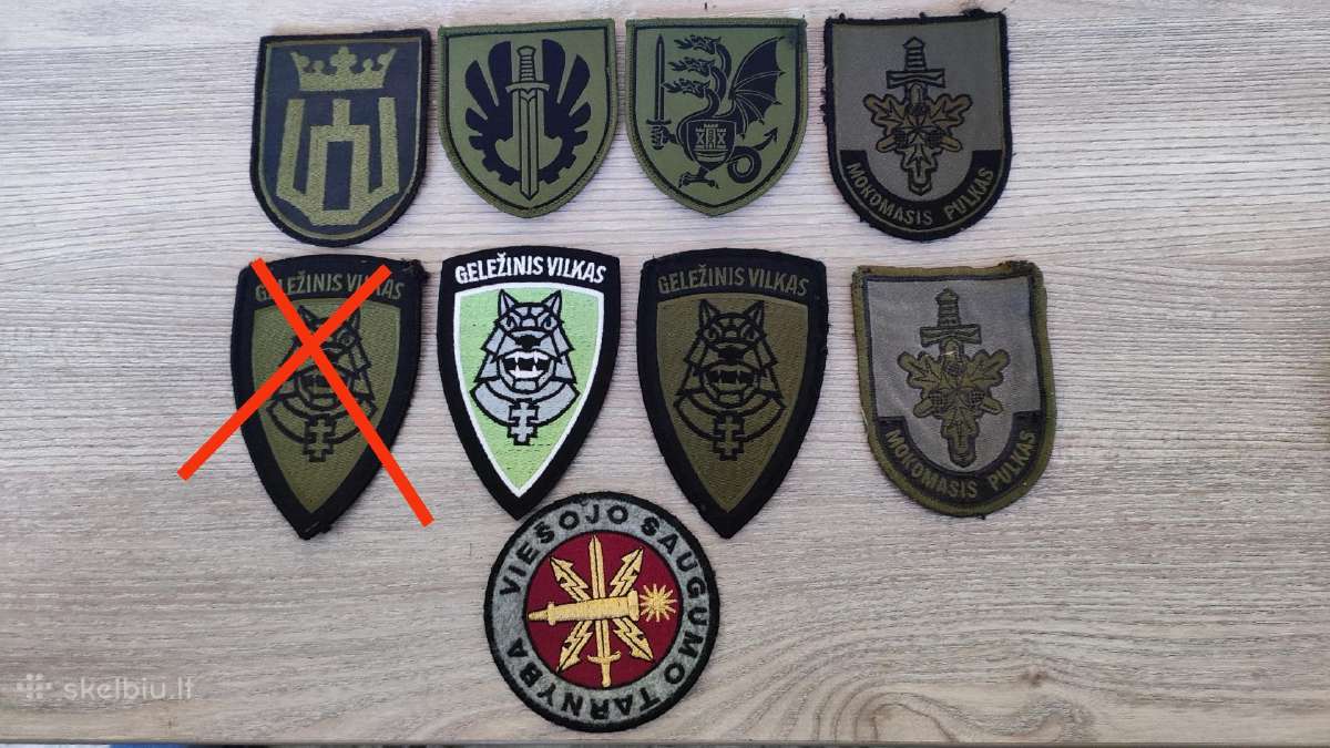 Policijos, ugniagesių, kariuomenės antsiuvai - nuotraukos Nr. 3