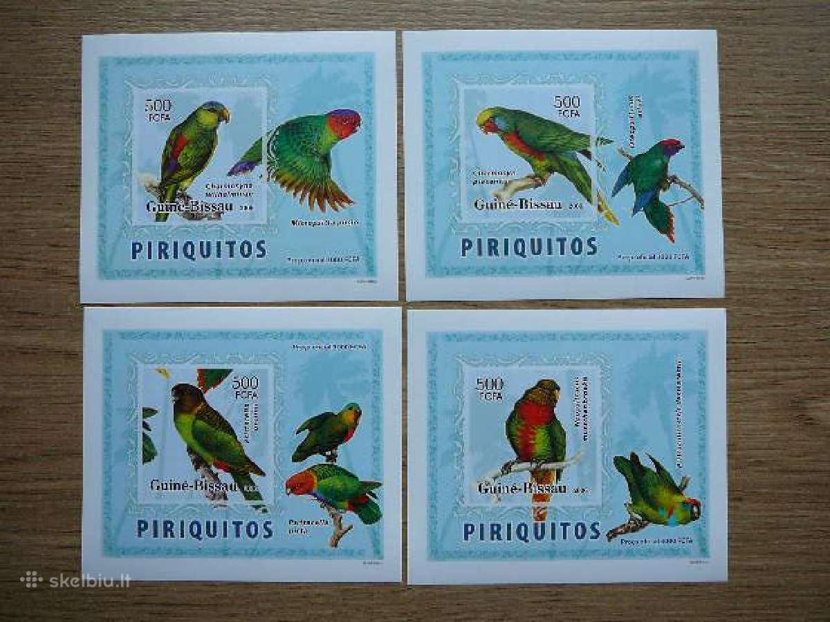 Papugos Pauksciai Gvineja Bisau 2006 Mnh gbs309