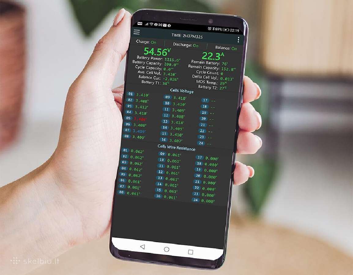 Jkbms plokštė 300a B2a8s30p 3s-8s +3.2 LCD - nuotraukos Nr. 8