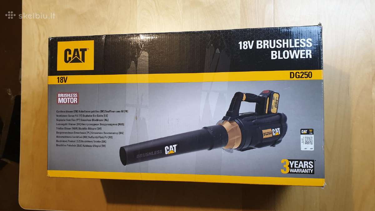 Akumuliatorinis lapų pūstuvas Cat Dg250, 18v