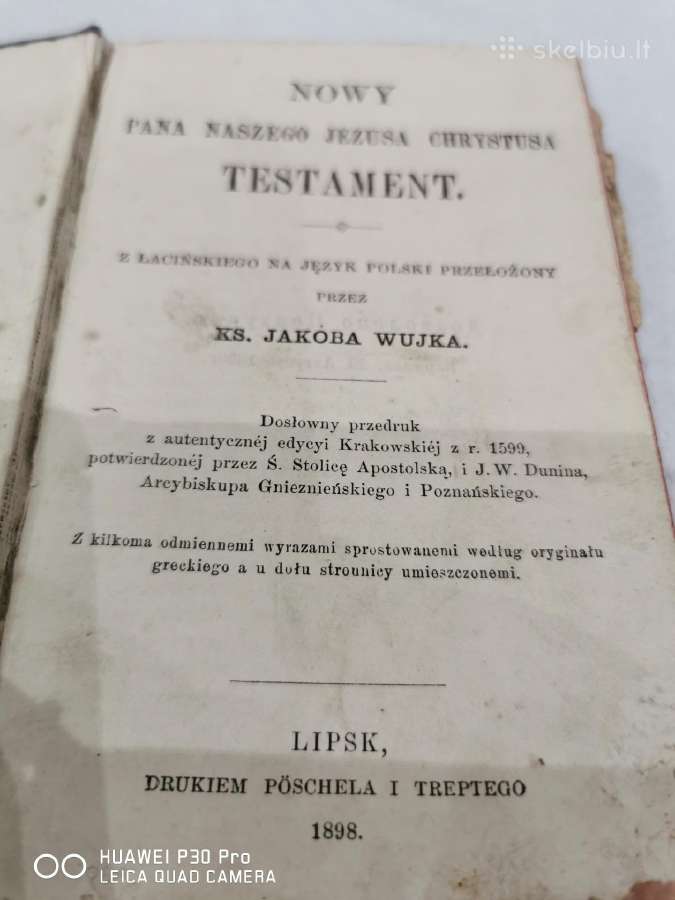Lenkiška maldaknigė testamentas 1898metu,