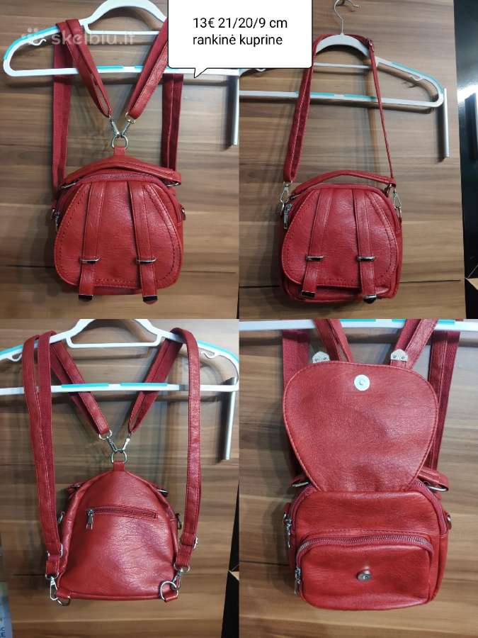 Rankinė kuprinė raudona nedidelė