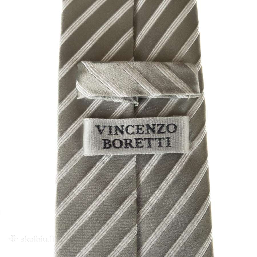 Vincenzo Boretti rankų darbo šilkinis kaklaraištis - nuotraukos Nr. 2