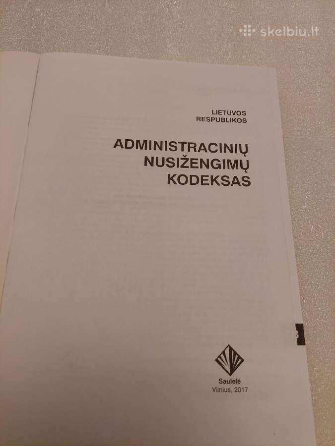 Administracinių nusižengimų kodeksas - nuotraukos Nr. 2