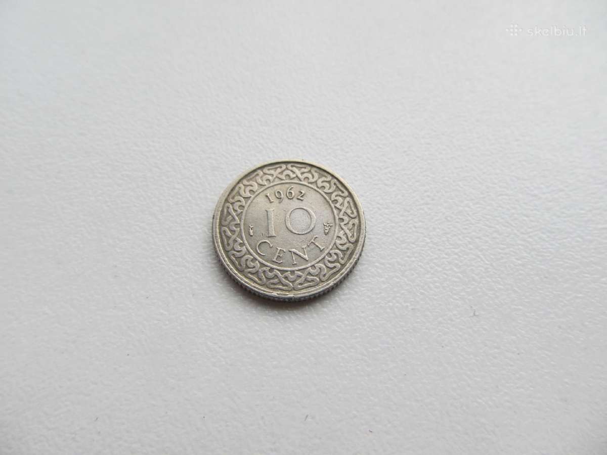 10 centu , Surinamas , 1962