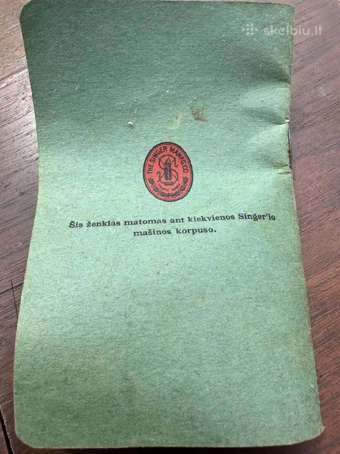 Antikvarinė siuvimo mašina Singer su dokumentais - nuotraukos Nr. 4