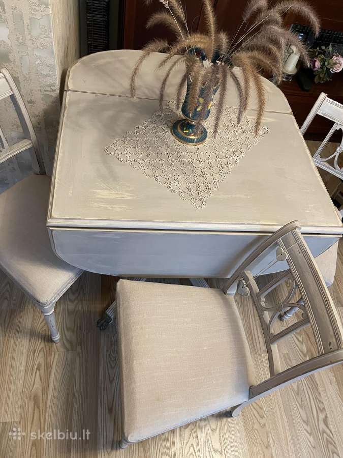 Stalas Shabby Chic su kedemis - nuotraukos Nr. 3