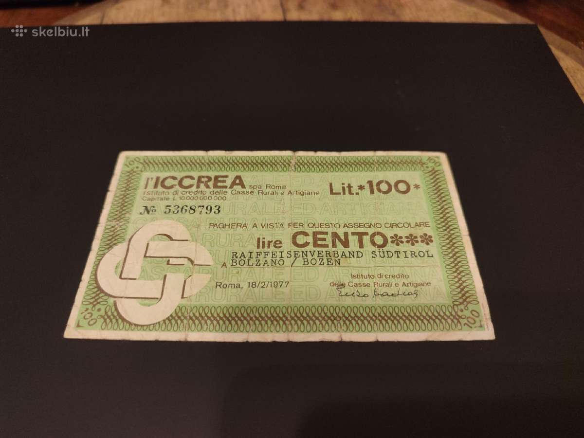 Senas banknotas Italija