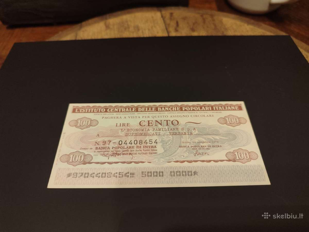 Senas banknotas Italija