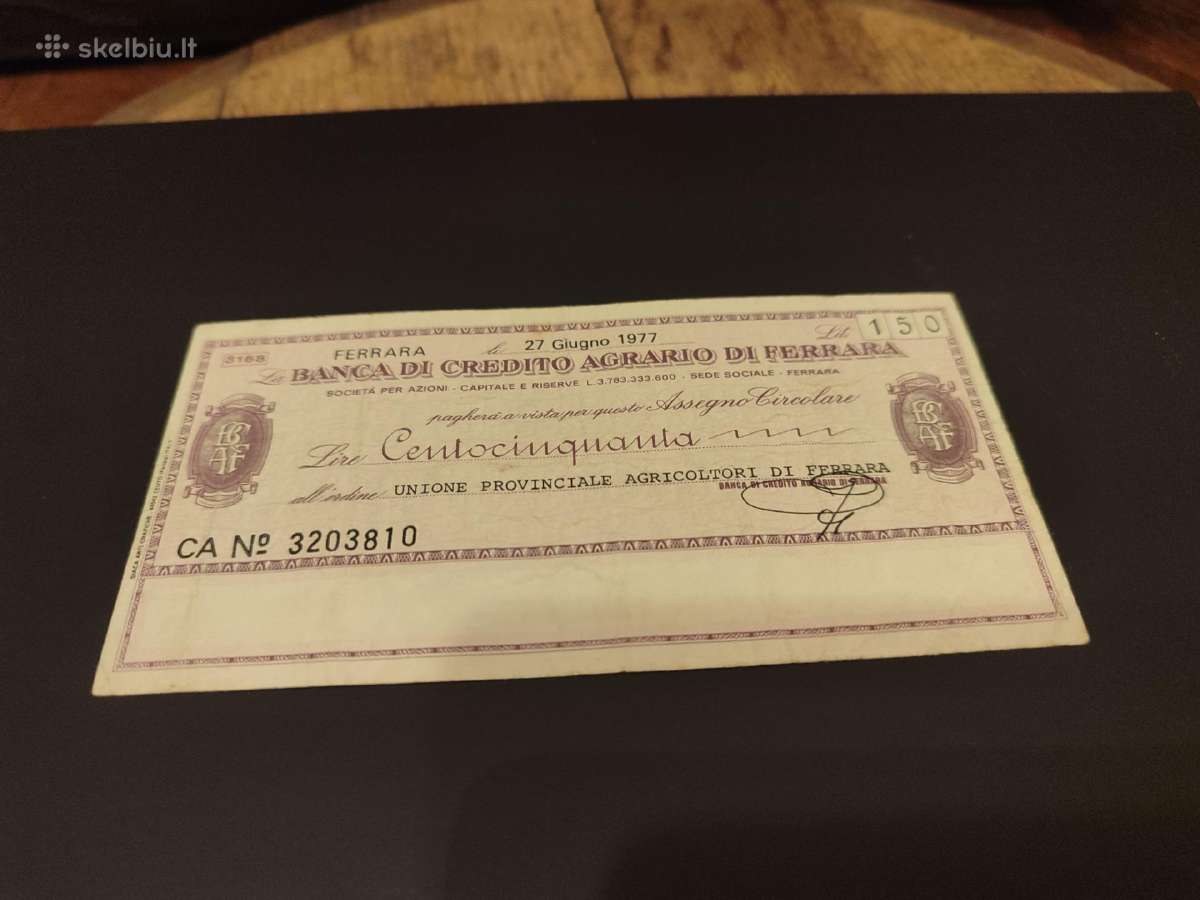 Senas banknotas Italija