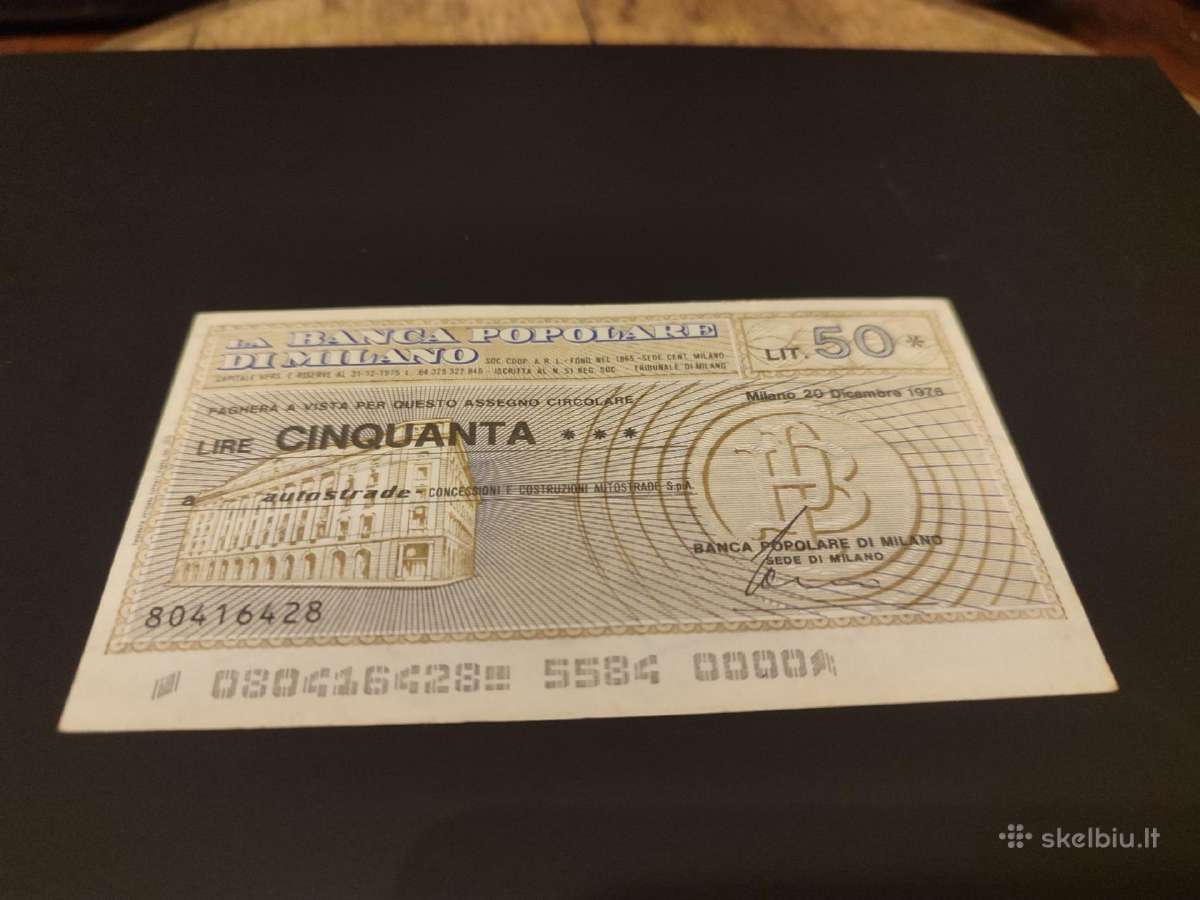 Senas banknotas Italija