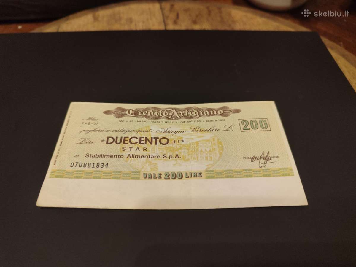 Senas banknotas Italija