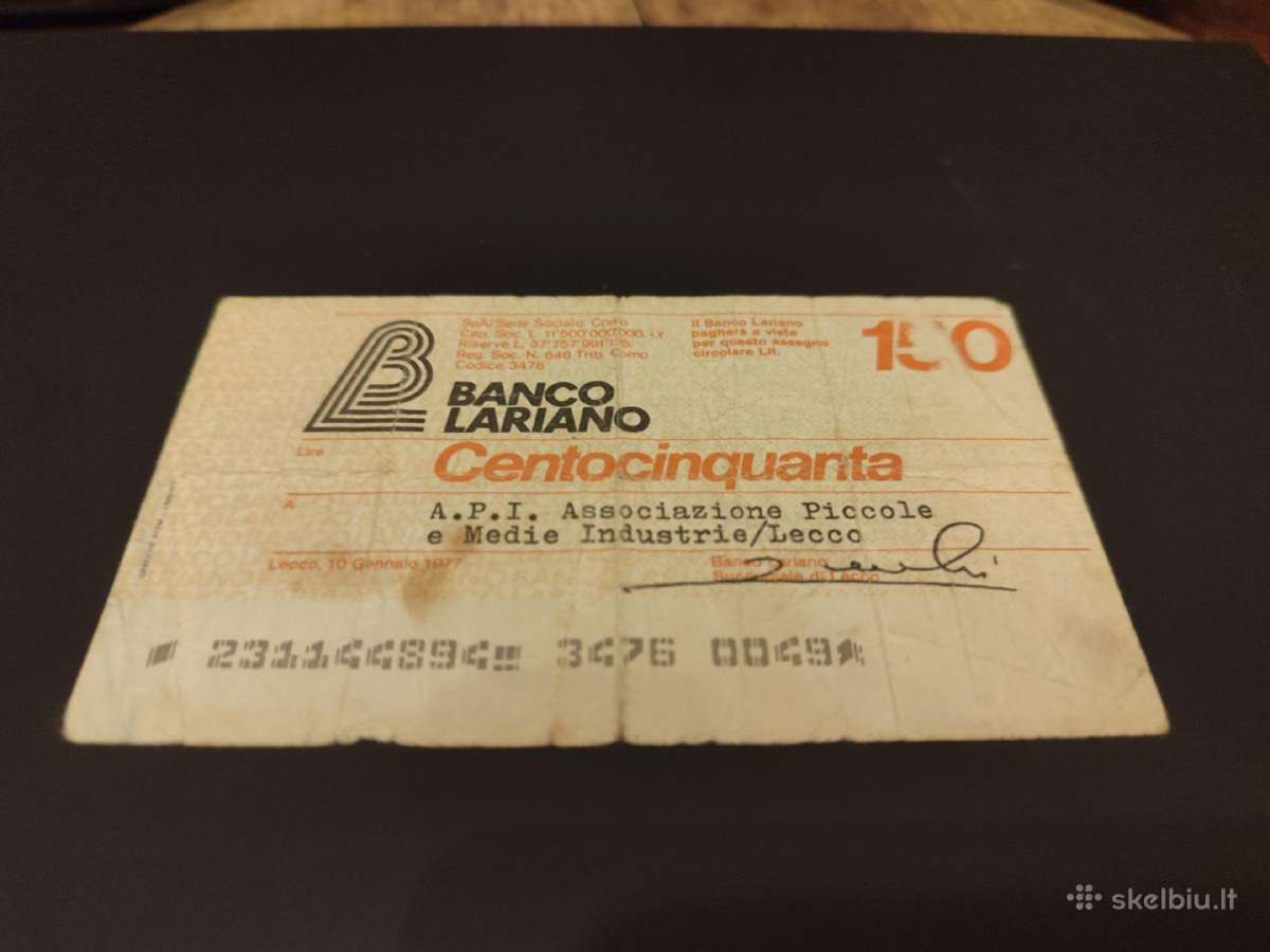 Senas banknotas Italija