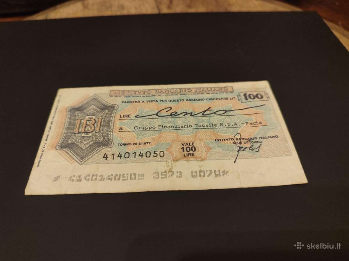Senas banknotas Italija